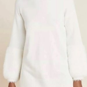 NWT Anthro sweater with faux fur sleeve